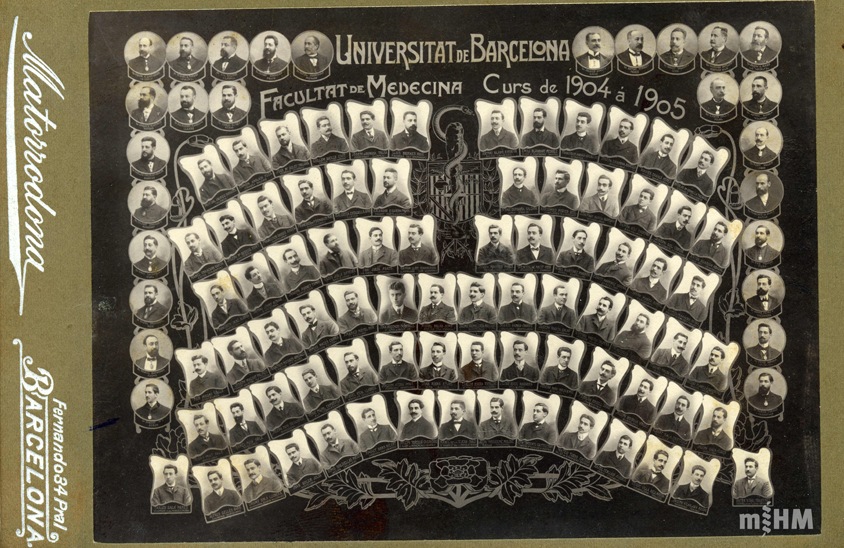 Orla de la Facultat de Medicina de la Universitat de Barcelona 1904-1905